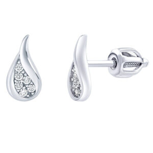 Silvego Nadčasové stříbrné náušnice s čirými zirkony SILVEGOB70540SBD