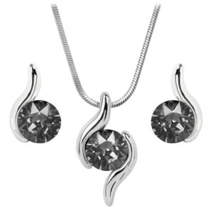 Troli Sada náhrdelníku a náušnic Chaton Wave Silver Night