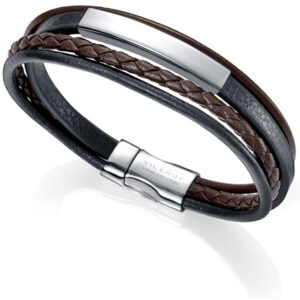 Viceroy Pánský kožený náramek Beat 6368P09019