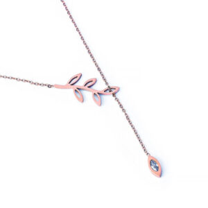 Vuch Elegantní bronzový náhrdelník Rose Gold Fallness