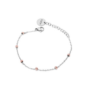 Vuch Minimalistický ocelový bicolor náramek Silver Little Marbles