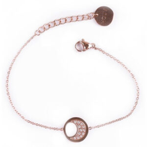 Vuch Módní bronzový náramek Little Rosegold Moon