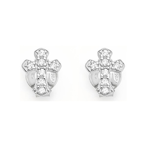 Amen Originální stříbrné náušnice se zirkony Pray