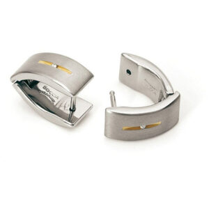 Boccia Titanium Pozlacené titanové náušnice s diamanty 0521-03