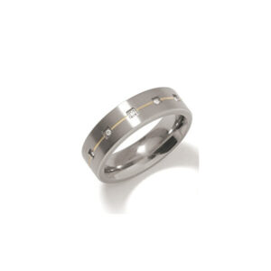 Boccia Titanium Snubní titanový prsten s diamanty 0101-19 62 mm