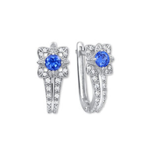 Brilio Třpytivé náušnice z bílého zlata s krystaly 239 001 00835 0700600