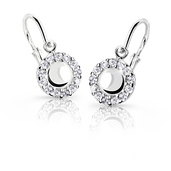 Cutie Jewellery Dětské náušnice z bílého zlata C2750-10-X-2 zelená