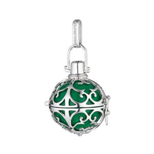 Engelsrufer Stříbrný přívěsek Andělský zvonek se zelenou rolničkou ER-03 16 mm