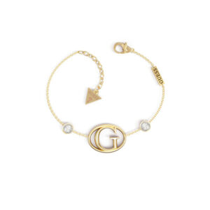 Guess Elegantní pozlacený náramek Guess Iconic JUBB01047JWYGS