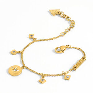 Guess Módní náramek s krystaly Wanderlust UBB20031 18 cm