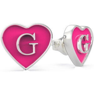 Guess Stylové srdíčkové náušnice Golden Hour UBE70256