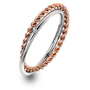 Hot Diamonds Luxusní stříbrný prsten s pravým diamantem Jasmine RG DR211 60 mm