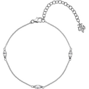 Hot Diamonds Stříbrný náramek pro narozené v dubnu Anais bílý Topaz AB004