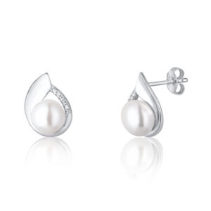 JVD Jemné stříbrné náušnice s perlami SVLE0461SH2P100