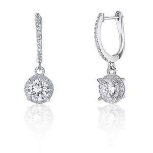 JVD Krásné stříbrné náušnice s čirými zirkony SVLE0402SH2BI00
