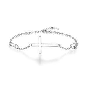 JVD Moderní stříbrný náramek se symboly SVLB0196XH20017