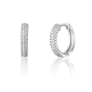 JVD Nadčasové kruhové náušnice se zirkony SVLE1096XH2BI00