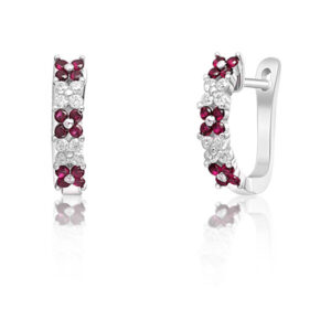 JVD Půvabné květinové náušnice ze stříbra SVLE0934XF6BR00