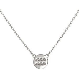 JVD Stříbrný náhrdelník s přívěskem Vodnář SVLN0165XF300VO