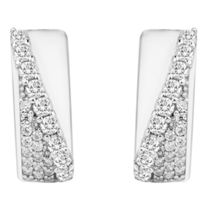 JVD Stylové stříbrné náušnice s třpytivými zirkony SVLE0668XH2BI00