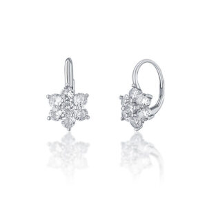 JVD Třpytivé stříbrné náušnice Vločky SVLE1122XH2BI00