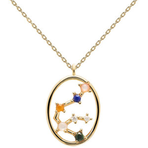 PDPAOLA Originální pozlacený náhrdelník Vodnář AQUARIUS CO01-342-U (řetízek