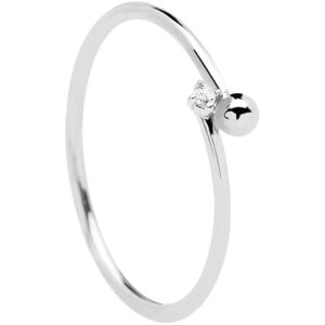 PDPAOLA Stříbrný minimalistický prsten ESSENTIA Silver AN02-130 52 mm