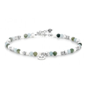 Rebel&Rose Něžný korálkový náramek na nohu Anklet Green fantasy RR-AK003-S 22