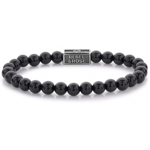 Rebel&Rose Stříbrný korálkový náramek Tourmaline Trust RR-6S004-S 15 cm - XS
