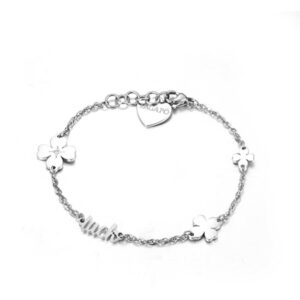 S`Agapõ Ocelový náramek se čtyřlístky Fancy Love SFC14