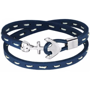 Sector Dvojitý kožený náramek s kotvou Bandy SZV22