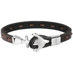 Sector Módní kožený náramek s kotvou Bandy SZV23