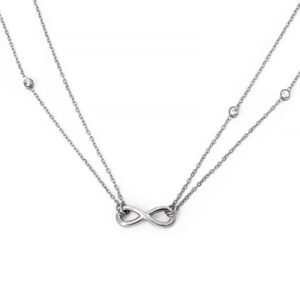 Vuch Módní ocelový náhrdelník Nekonečno SILVER BIG INFINITY