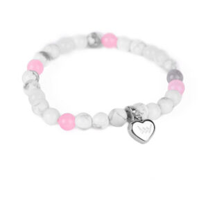 Vuch Něžný korálkový náramek z přírodních kamenů Tisha L (18 - 19 cm)