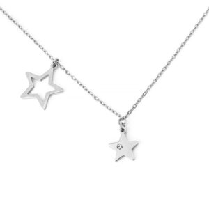 Vuch Stylový ocelový náhrdelník s hvězdičkami Silver Big Star