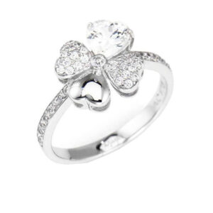 Amen Originální stříbrný prsten se zirkony Love RQUBB 56 mm