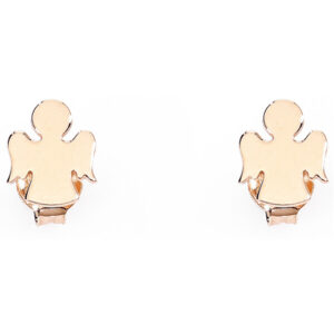 Amen Růžově pozlacené stříbrné náušnice Pray