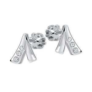 Brilio Silver Decentní náušnice s krystaly 436 001 00187 04