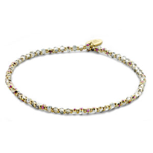 CO88 Stylový ocelový náramek s korálky 865-180-090656-0000