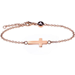 Emily Westwood Elegantní bronzový náramek s křížkem WB1008R