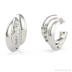 Guess Originální ocelové náušnice s krystaly Let`s Get Loud UBE70024