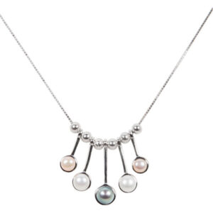 JwL Luxury Pearls Něžný stříbrný náhrdelník s pravými perličkami JL0459 (řetízek
