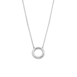 Lotus Style Jemný ocelový náhrdelník s kruhovým přívěskem Woman Basic LS1947-1/1