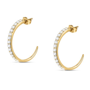 Morellato Blýštivé pozlacené kruhové náušnice Poetica SAUZ32