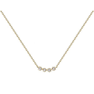 PDPAOLA Elegantní pozlacený náhrdelník ze stříbra WHITE TIDE Gold CO01-366-U