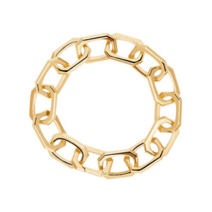 PDPAOLA Luxusní pozlacený náramek LARGE SIGNATURE Gold PU01-152-U