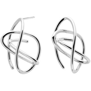 PDPAOLA Originální stříbrné náušnice ESHA Silver AR02-110-U