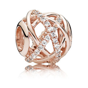 Pandora Bronzový korálek s třpytivými krystaly 781388CZ