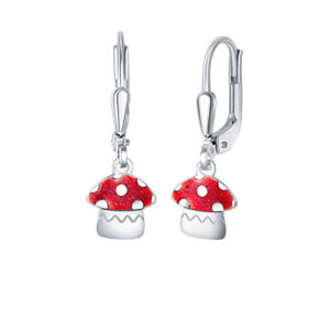 Praqia Dětské stříbrné náušnice Muchomůrka Agátka NA6359_RH