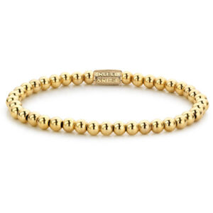 Rebel&Rose Zlatý korálkový náramek Yellow Gold Only RR-40038-G 15 cm - XS